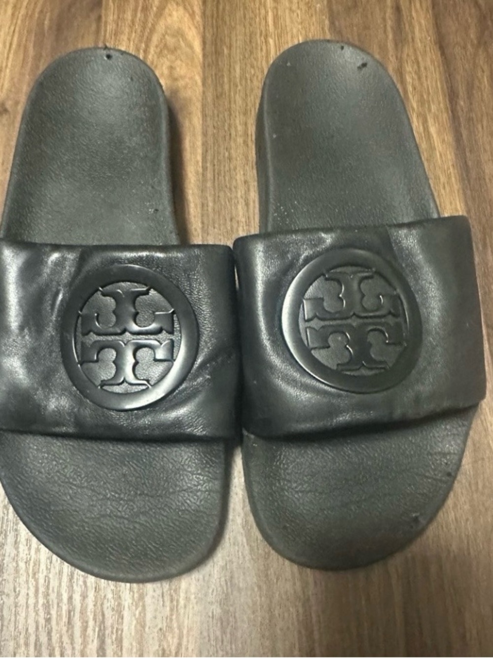 Tory Burch Ladies Black Logo Slide Sandals.  8